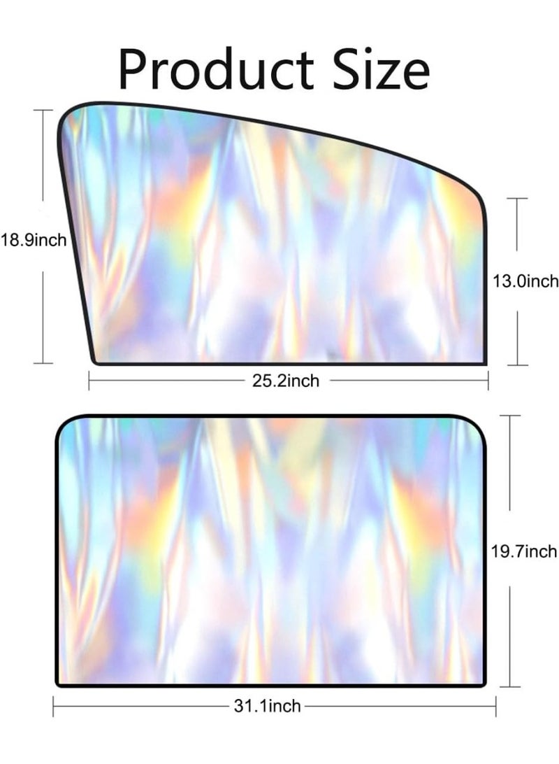 مجموعة الظل الشمسي للنافذة الجانبية للسيارة من 4 قطع - توفر ستائر الخصوصية هذه أداءًا يحجب الضوء بنسبة 100 ٪ ، مما يجعلها مثالية للاحتياجات أثناء التنقل مثل الرضاعة الطبيعية ، والقيلولة ، وتغيير الملابس ، وحتى رحلات التخييم ، مما يوفر مساحة خاصة ومظللة داخل سيارتك. - Image 2